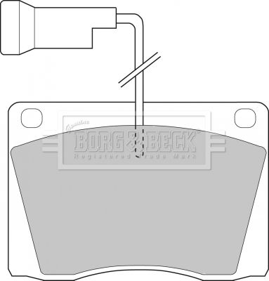 BORG & BECK Комплект тормозных колодок, дисковый тормоз BBP1021